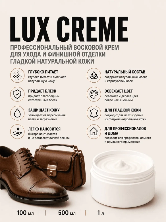 Vlotho LUX CREME Восковый крем для придания коже блеска 100 мл