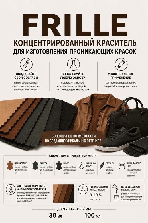Vlotho FRILLE Краситель для проникающих красок и кремов для кожи (Концентрат)