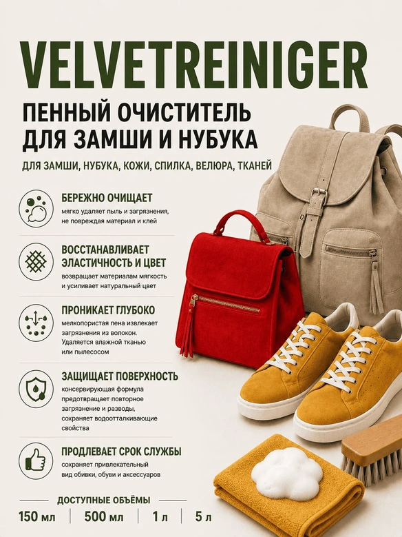 Vlotho VELVETREINIGER Очиститель для замши и нубука