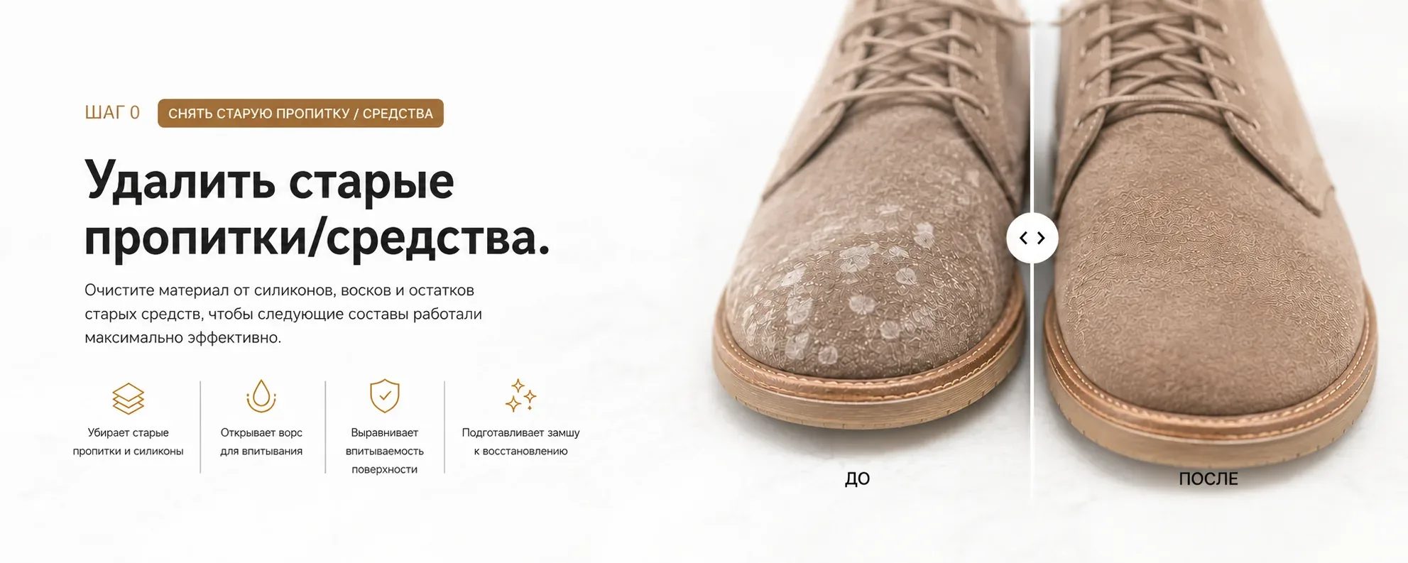 Снять старую пропитку с замши