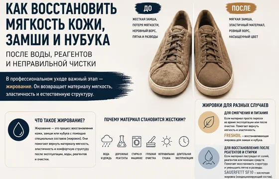 Как восстановить мягкость кожи и замши?