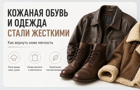 Кожаная обувь и одежда стали жесткими. Как вернуть коже мягкость