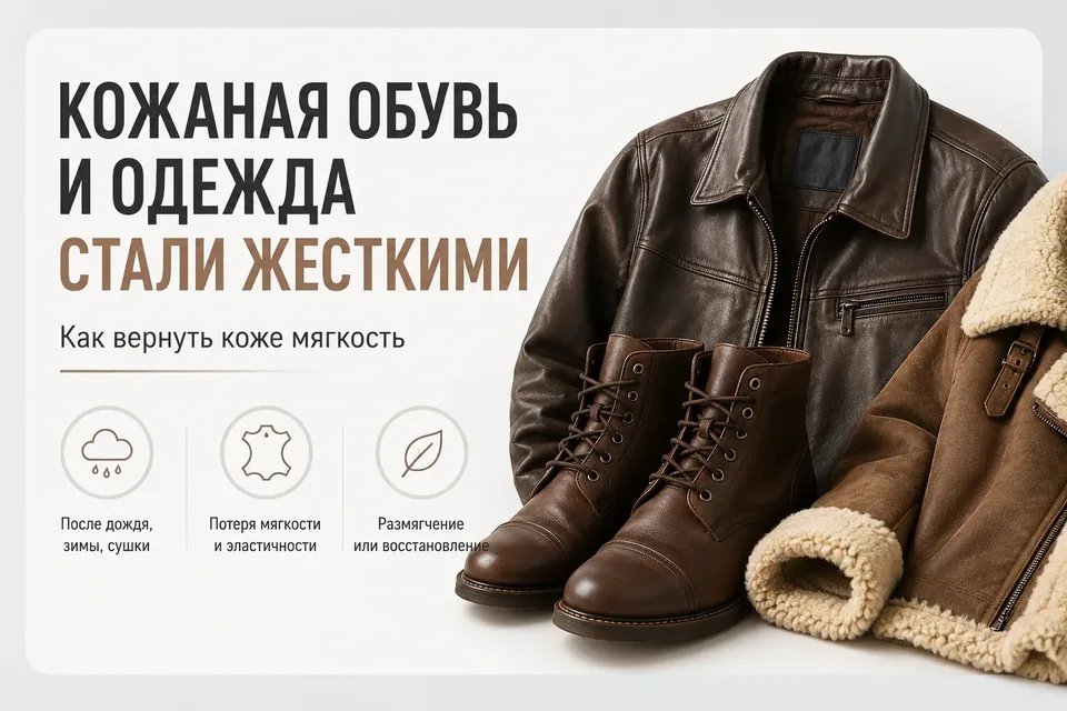 Кожаная обувь и одежда стали жесткими. Как вернуть коже мягкость